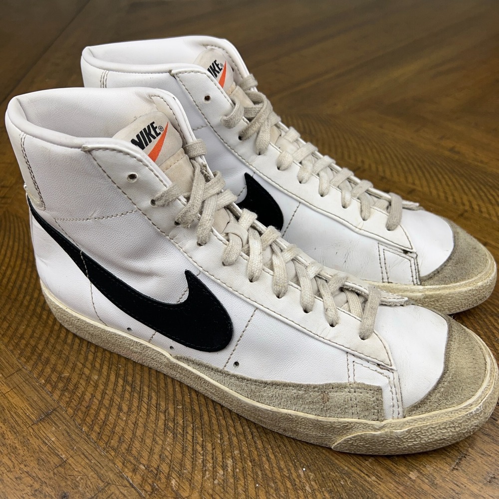 Nike Blazer Mid '77 Shoes Womens 9 White Black Basketball Sneakers CZ1055-100‎